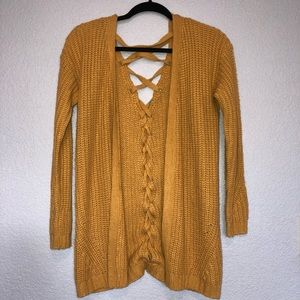 Mustard yellow cardigan